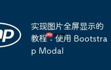 实现图片全屏显示的教程:使用 Bootstrap Modal