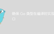 确保 Go 类型在编译时实现接口