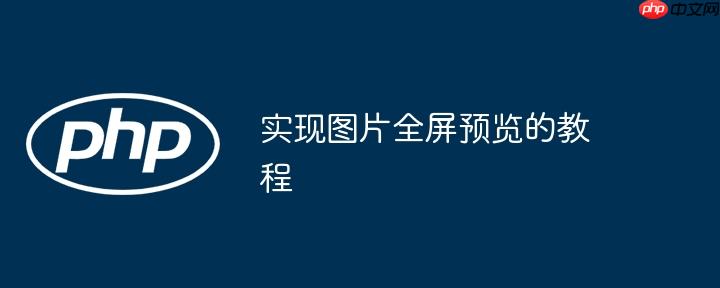 实现图片全屏预览的教程