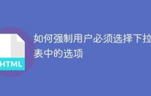 如何强制用户必须选择下拉列表中的选项