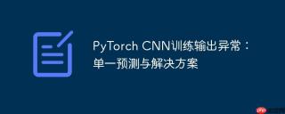 PyTorch CNN训练输出异常：单一预测与解决方案
