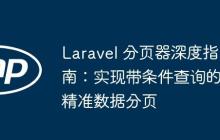Laravel 分页器深度指南:实现带条件查询的精准数据分页