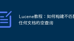 Lucene Tutorial: How to build an empty query that does not match any document