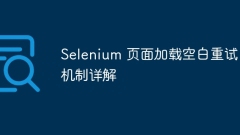 Selenium 頁(yè)面加載空白重試機(jī)制詳解