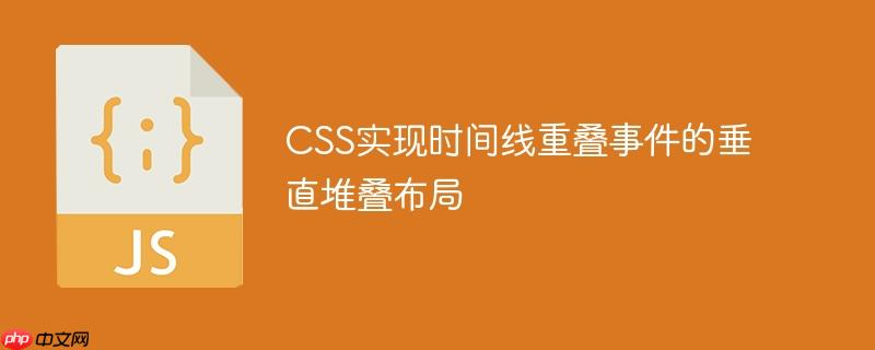 CSS实现时间线重叠事件的垂直堆叠布局
