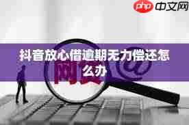 抖音放心借逾期无力偿还怎么办