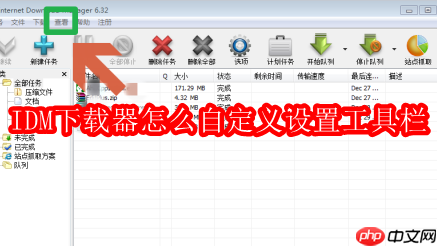 IDM下载器怎么自定义设置工具栏
