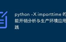 python -X importtime 的性能开销分析与生产环境应用实践