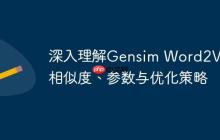 深入理解Gensim Word2Vec:相似度、参数与优化策略