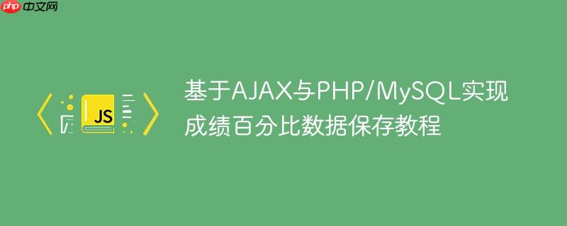 基于AJAX与PHP/MySQL实现成绩百分比数据保存教程