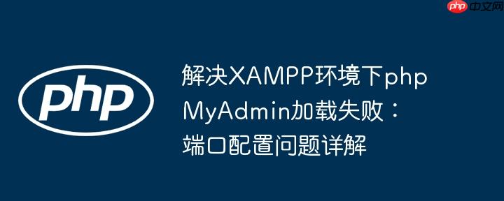 解决XAMPP环境下phpMyAdmin加载失败:端口配置问题详解