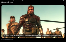 小岛直言《合金装备5：幻痛》没有做完 至今影响现在的游戏