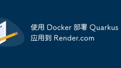 Deploy Quarkus apps to Render.com with Docker