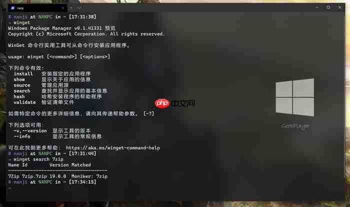 Windows 软件包管理器 WinGet 安装及使用教程