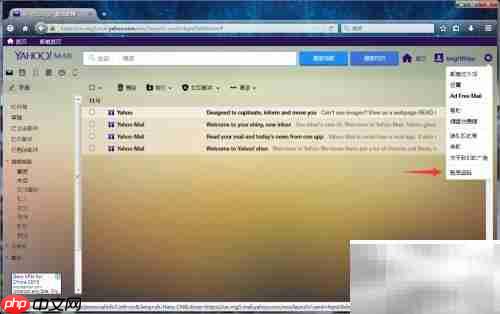 雅虎邮箱启用中文界面