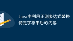 Java uses regular expressions to replace the contents of a specific string