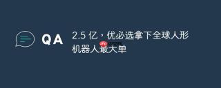 2.5 亿，优必选拿下全球人形机器人最大单