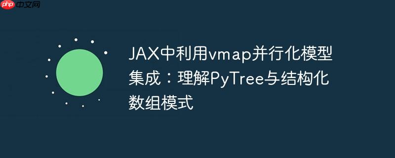 jax中利用vmap并行化模型集成：理解pytree与结构化数组模式