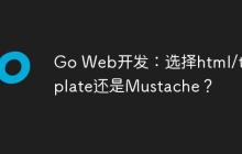 Go Web开发:选择html/template还是Mustache?