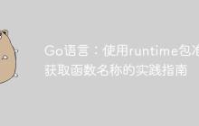 Go语言：使用runtime包准确获取函数名称的实践指南