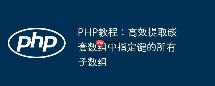 PHP教程：高效提取嵌套数组中指定键的所有子数组