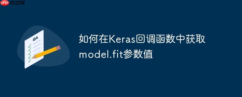 如何在keras回调函数中获取model.fit参数值