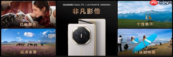 华为Mate XTs影像大提升：主摄、超广角、长焦全部升级RYYB传感器