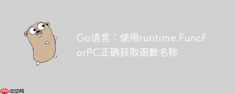 Go语言：使用runtime.FuncForPC正确获取函数名称
