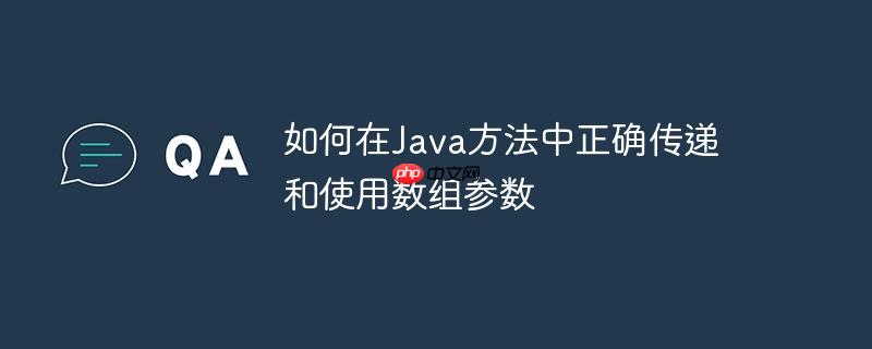 如何在Java方法中正确传递和使用数组参数