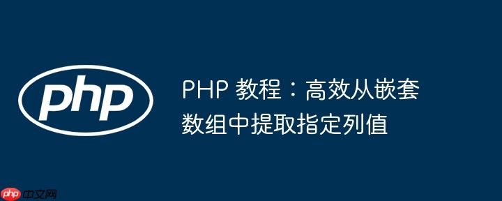 PHP 教程:高效从嵌套数组中提取指定列值