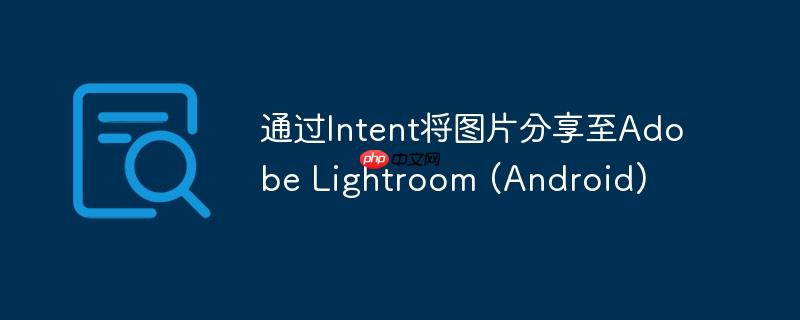 通过Intent将图片分享至Adobe Lightroom (Android)