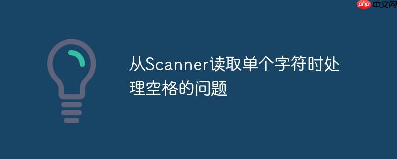 从Scanner读取单个字符时处理空格的问题