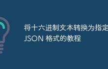 将十六进制文本转换为指定 JSON 格式的教程