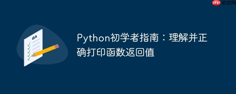 Python初学者指南：理解并正确打印函数返回值