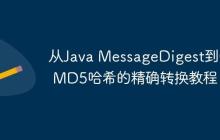 從Java MessageDigest到C# MD5哈希的精確轉(zhuǎn)換教程