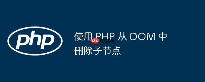使用 php 从 dom 中删除子节点