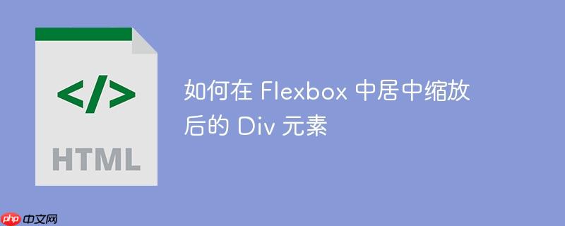如何在 flexbox 中居中缩放后的 div 元素