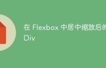 在 Flexbox 中居中缩放后的 Div