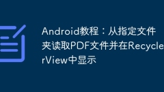 Tutorial Android: Baca fail PDF dari folder yang ditentukan dan paparan dalam RecyclerView