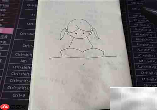 爱读书的小女孩简笔画教程