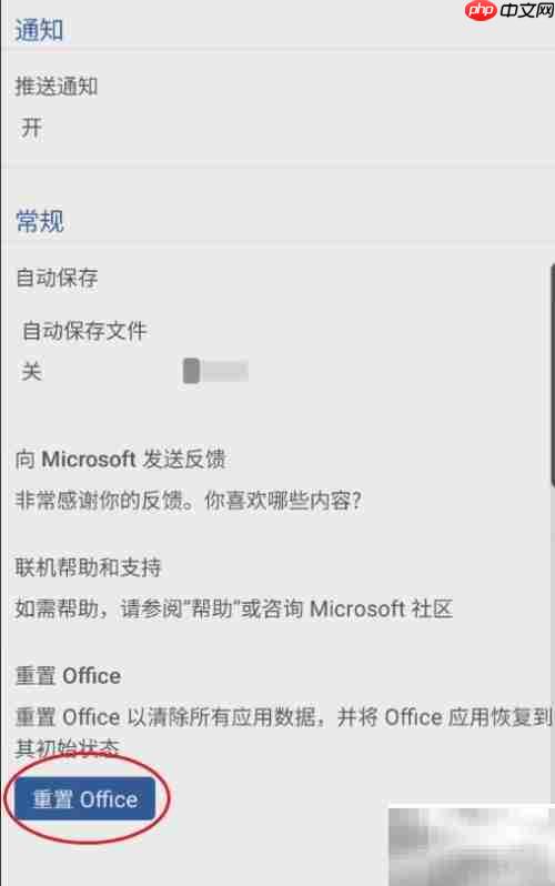 Word重置Office设置指南