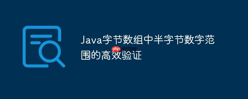 Java字节数组中半字节数字范围的高效验证