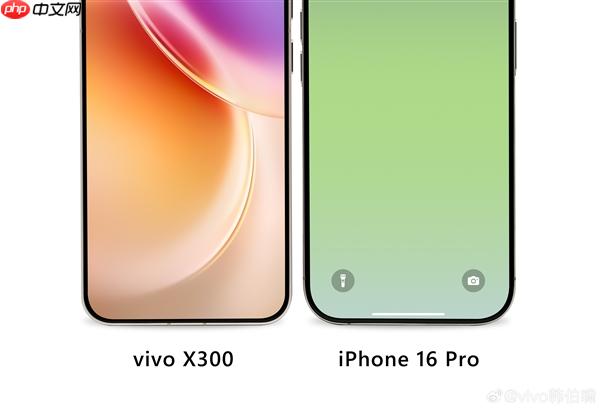 vivo X300正面照公布：蓝厂史上最窄四等边
