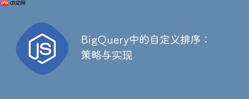 BigQuery中的自定义排序:策略与实现