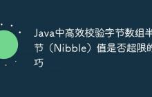 Java中高效校驗字節(jié)數(shù)組半字節(jié)（Nibble）值是否超限的技巧