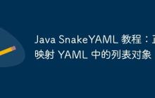 Java SnakeYAML 教程：正確映射 YAML 中的列表對象