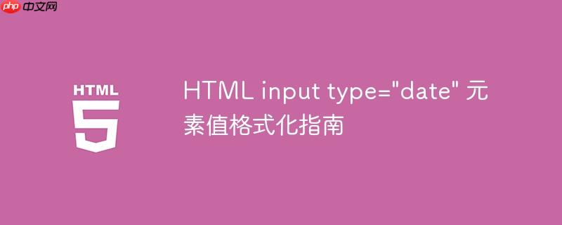 HTML input type="date" 元素值格式化指南