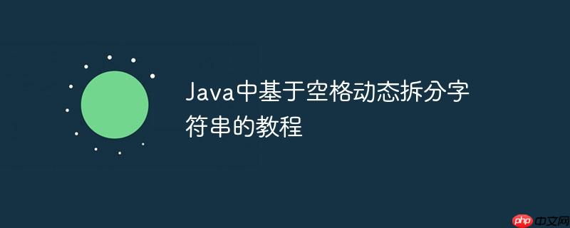 Java中基于空格动态拆分字符串的教程