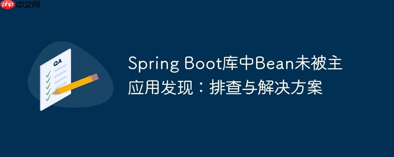 Spring Boot库中Bean未被主应用发现:排查与解决方案