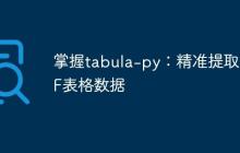 掌握tabula-py：精准提取PDF表格数据